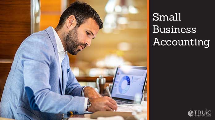 Man working with accounting documents