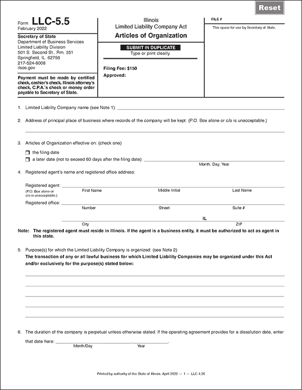 Acta Constitutiva Illinois