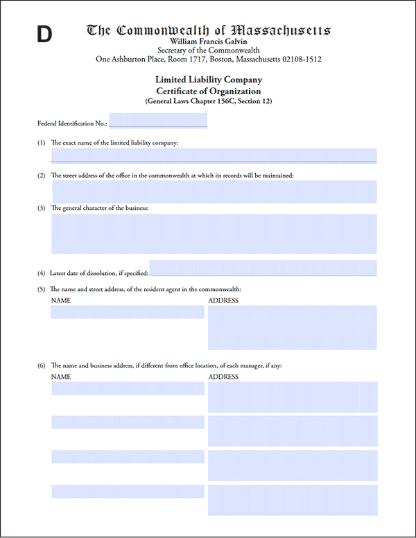 Acta Constitutiva Massachusetts