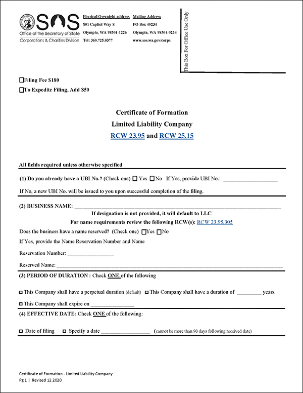 Acta Constitutiva Washington