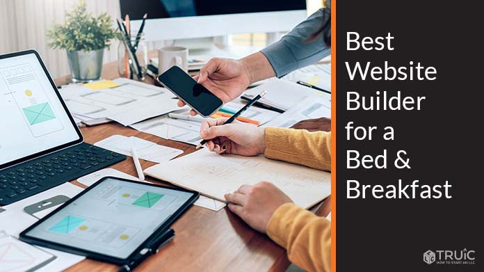 Two professional people building a website for their business.