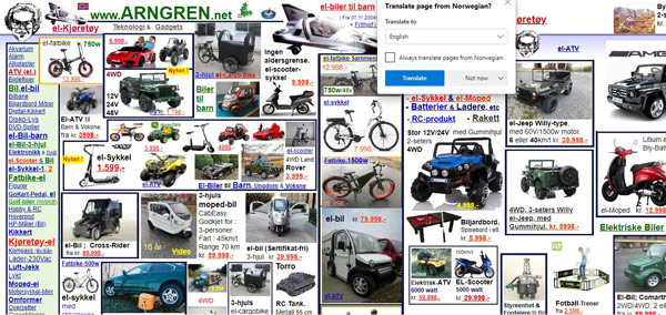 Examples of bad website design.