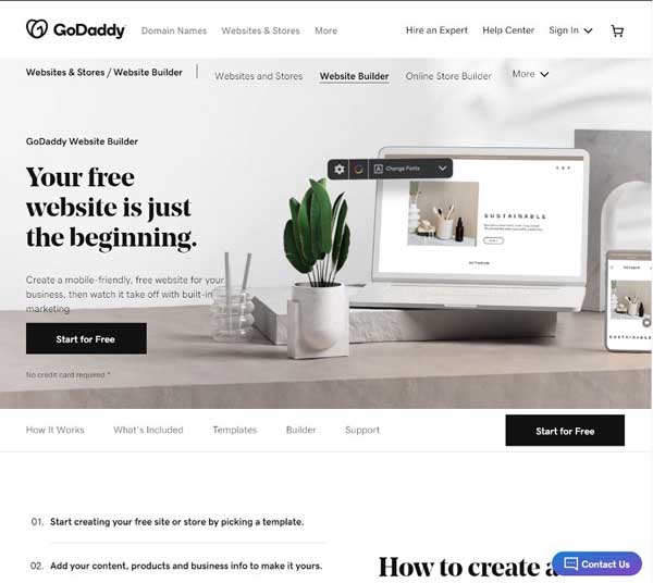 GoDaddy vs Webnode Review.