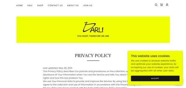 How to make a privacy policy page.