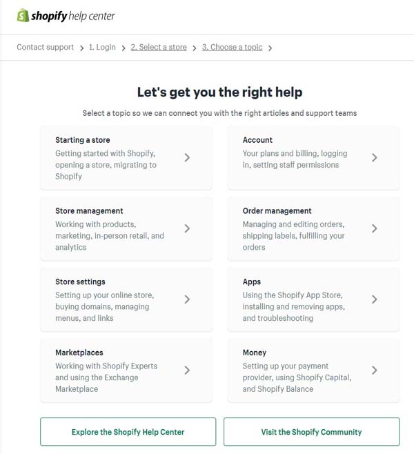 Shopify customer service review examples.
