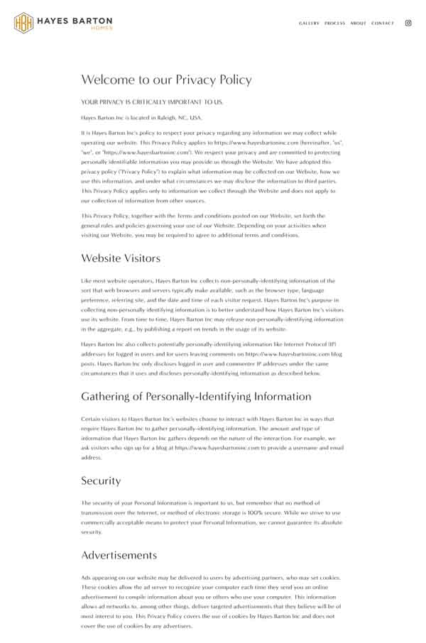 How to make a privacy policy page.