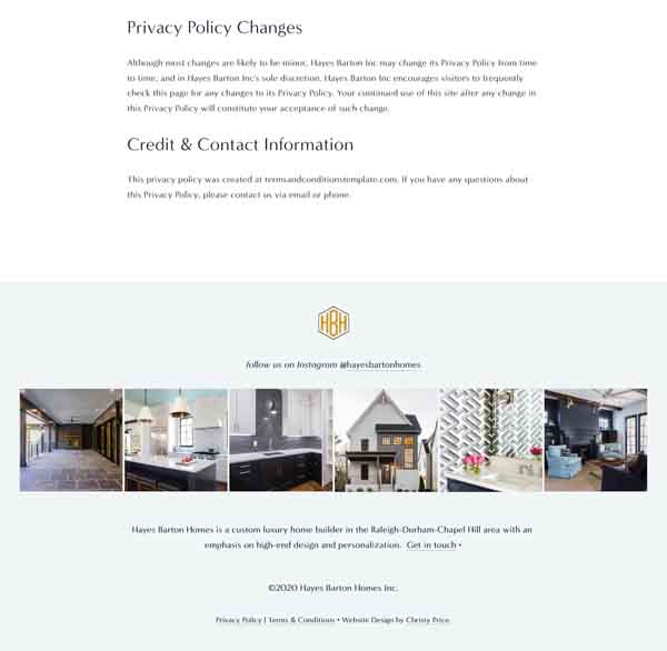 How to make a privacy policy page.