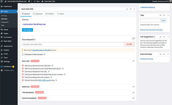 WordPress SEO example.