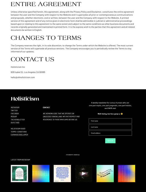 How to make a terms and conditions page.