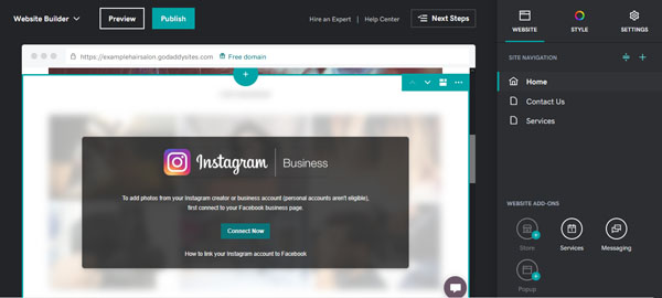 Example of a website for a local service business