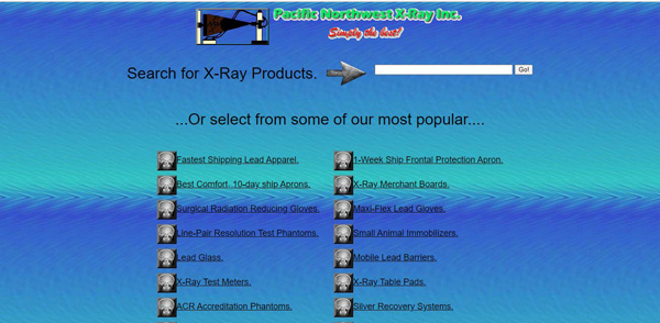 Examples of bad website design.
