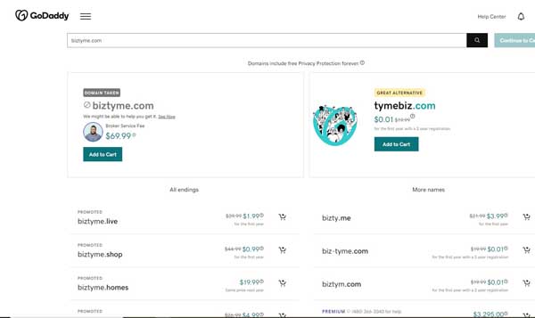 How to buy a domain.