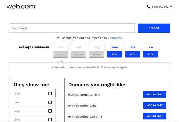 How to buy a domain from web.com