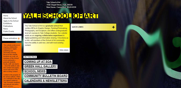 Examples of bad website design.