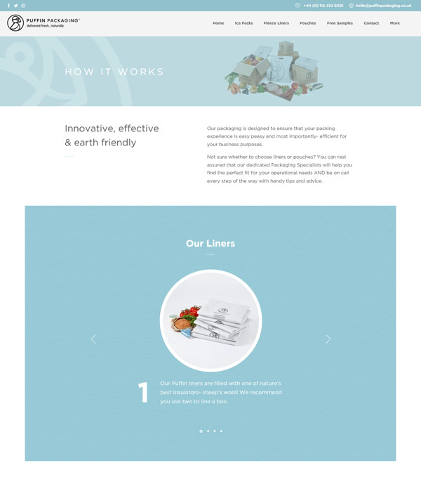 Services page example