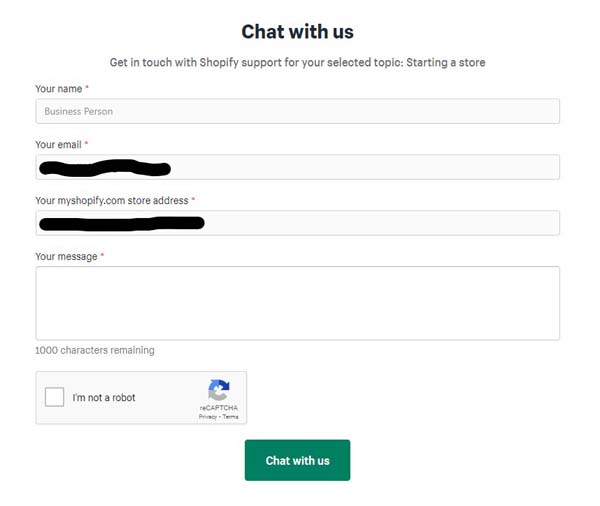 Shopify customer service review examples.