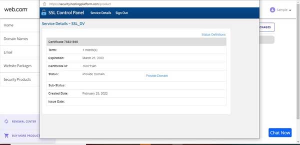 How to get a Web.com SSL certificate.