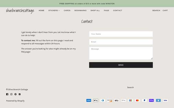 How to make a contact us page.