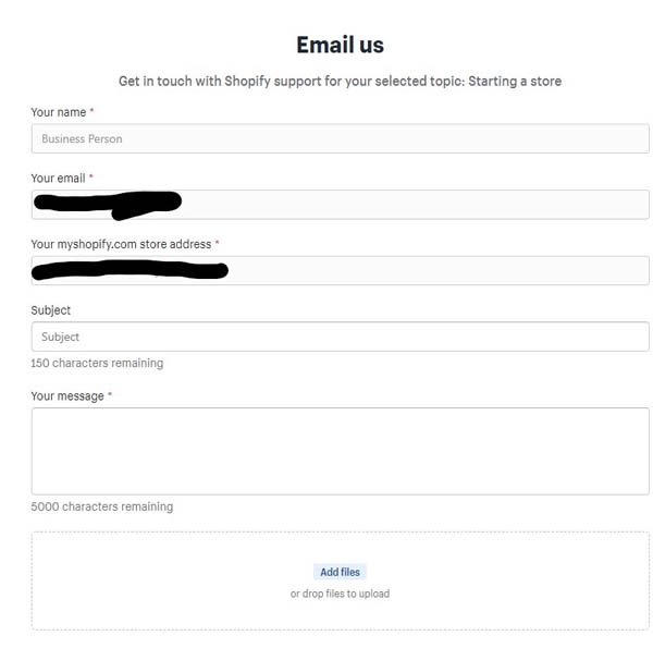 Shopify customer service review examples.