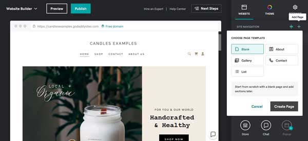 How to build a website for a local store.