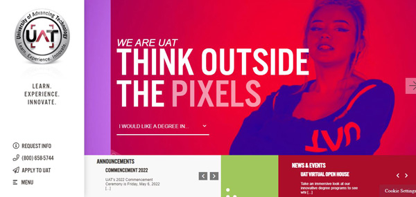 Examples of bad website design.