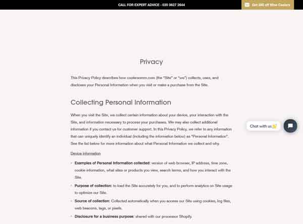 How to make a privacy policy page.