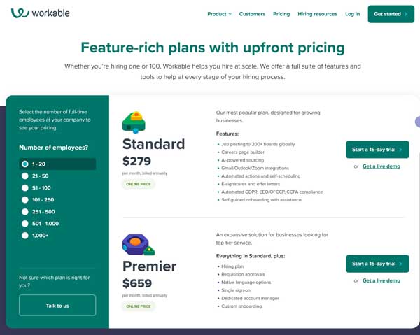 Examples of sites made with Hubspot.