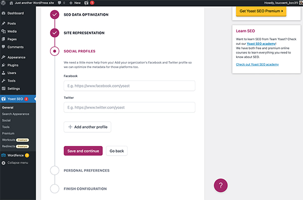 WordPress SEO example.
