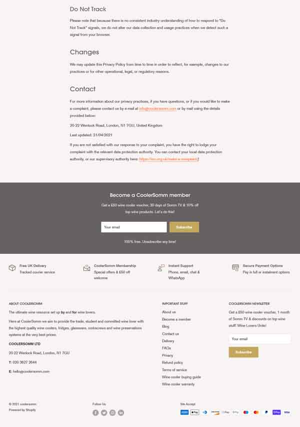 How to make a privacy policy page.