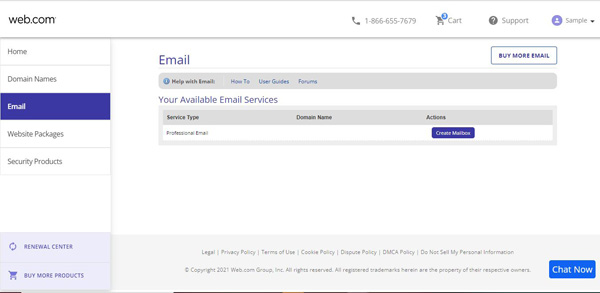 How to use a Web.com business email.