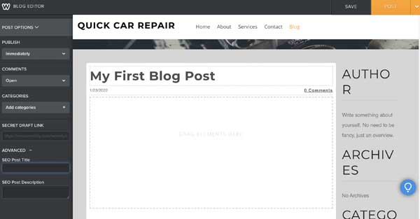 How to set up Weebly SEO.