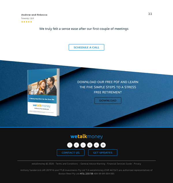 Services page example