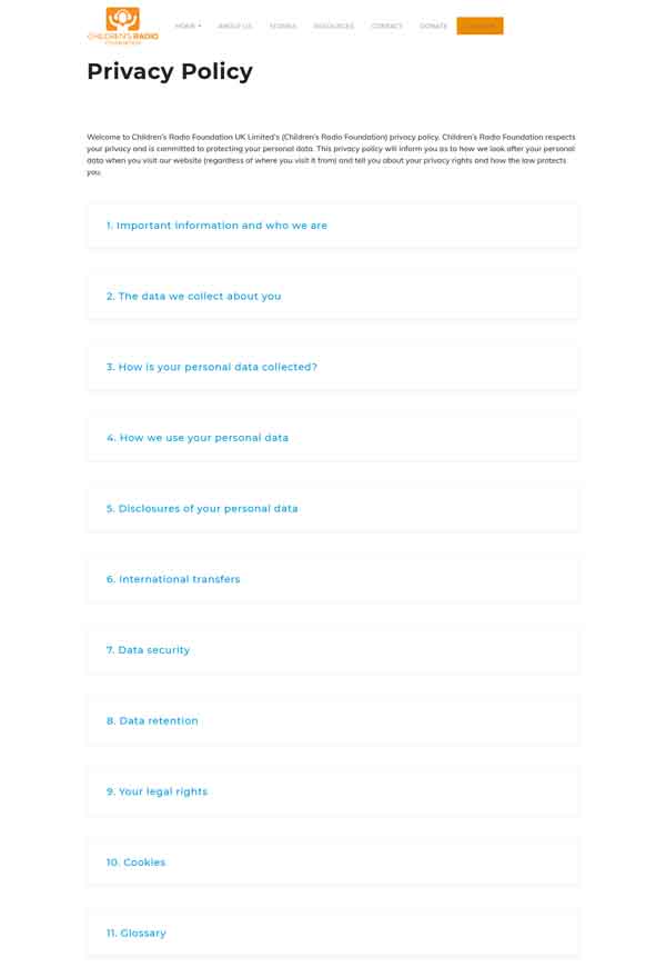 How to make a privacy policy page.