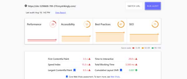 Review of Strikingly website builder.