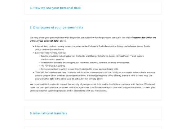 How to make a privacy policy page.