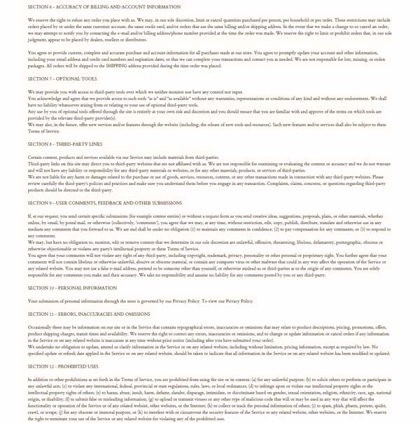 How to make a terms and conditions page.