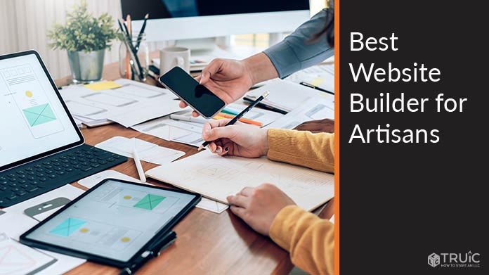 People designing a website together.