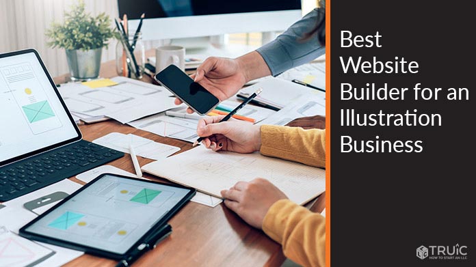 People designing a website together.