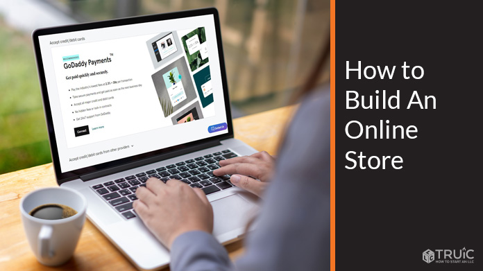 Example of how to build an online store on a laptop.