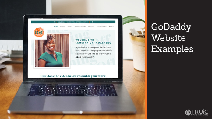GoDaddy website examples.