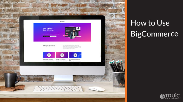 Computer screen showing Bigcommerce.