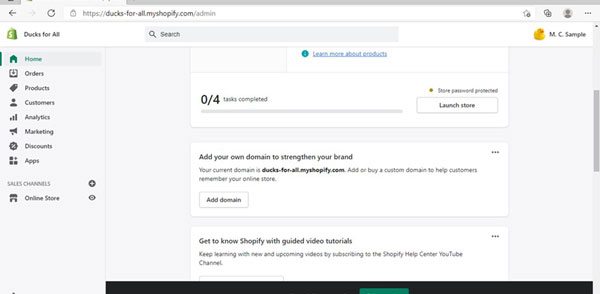 Add your own domain option