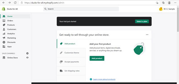 Settings to add your products