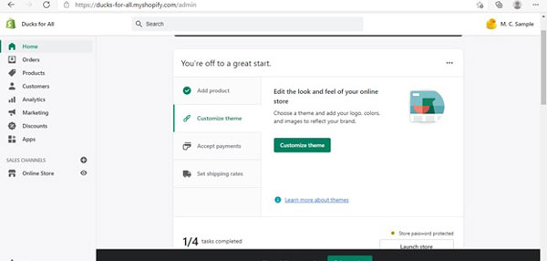 Shopify customize theme options
