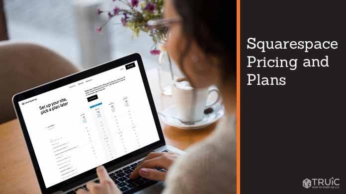 Person looking at Squarespaces pricing plans.