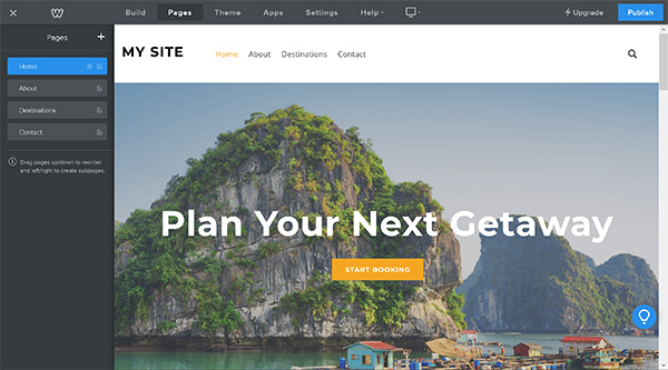 Screenshot of Weebly Pages Editor