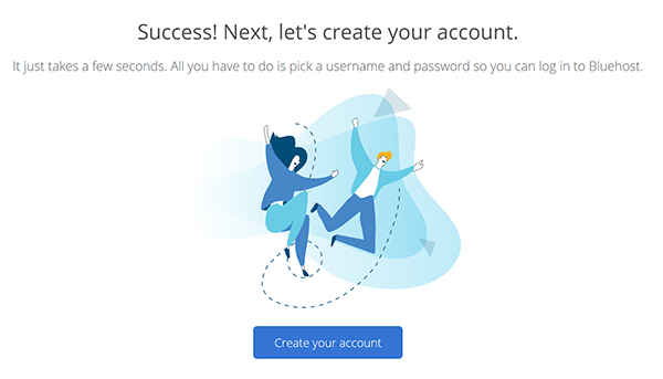 WordPress create account call to action.