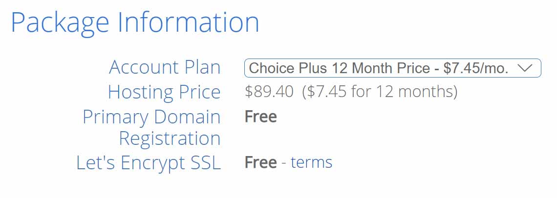 WordPress package information.