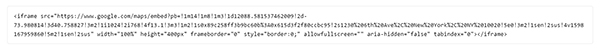 WordPress iframe source code for google mad embedding.