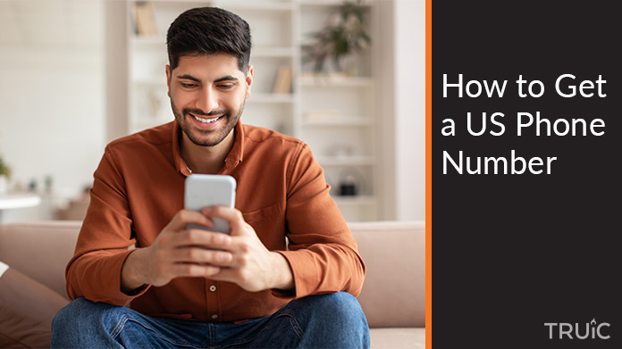 Man using a cell phone.